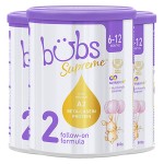 【澳洲直邮】贝儿BUBS A2 β-酪蛋白 婴幼儿宝宝2段牛奶粉 3罐